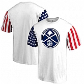 Men's Denver Nuggets Fanatics Branded Stars & Stripes T-Shirt White FengYun,baseball caps,new era cap wholesale,wholesale hats